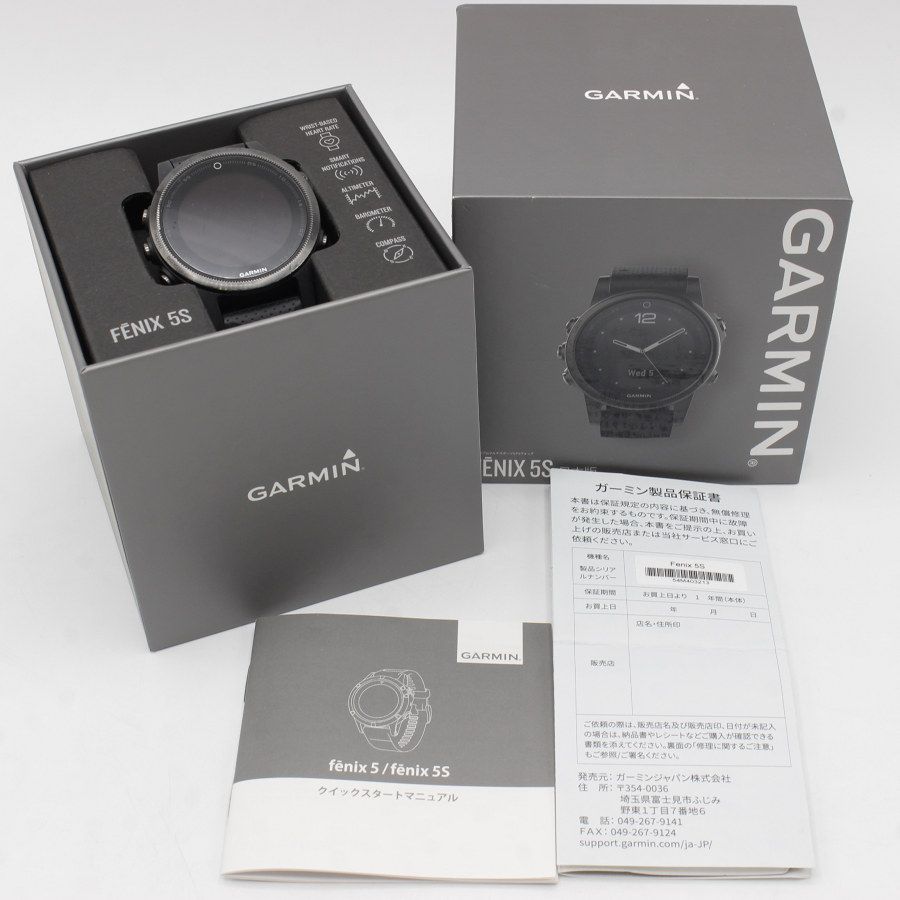 Garmin fenix 5S Sapphire Black 010-01685-44 スマートウォッチ ...