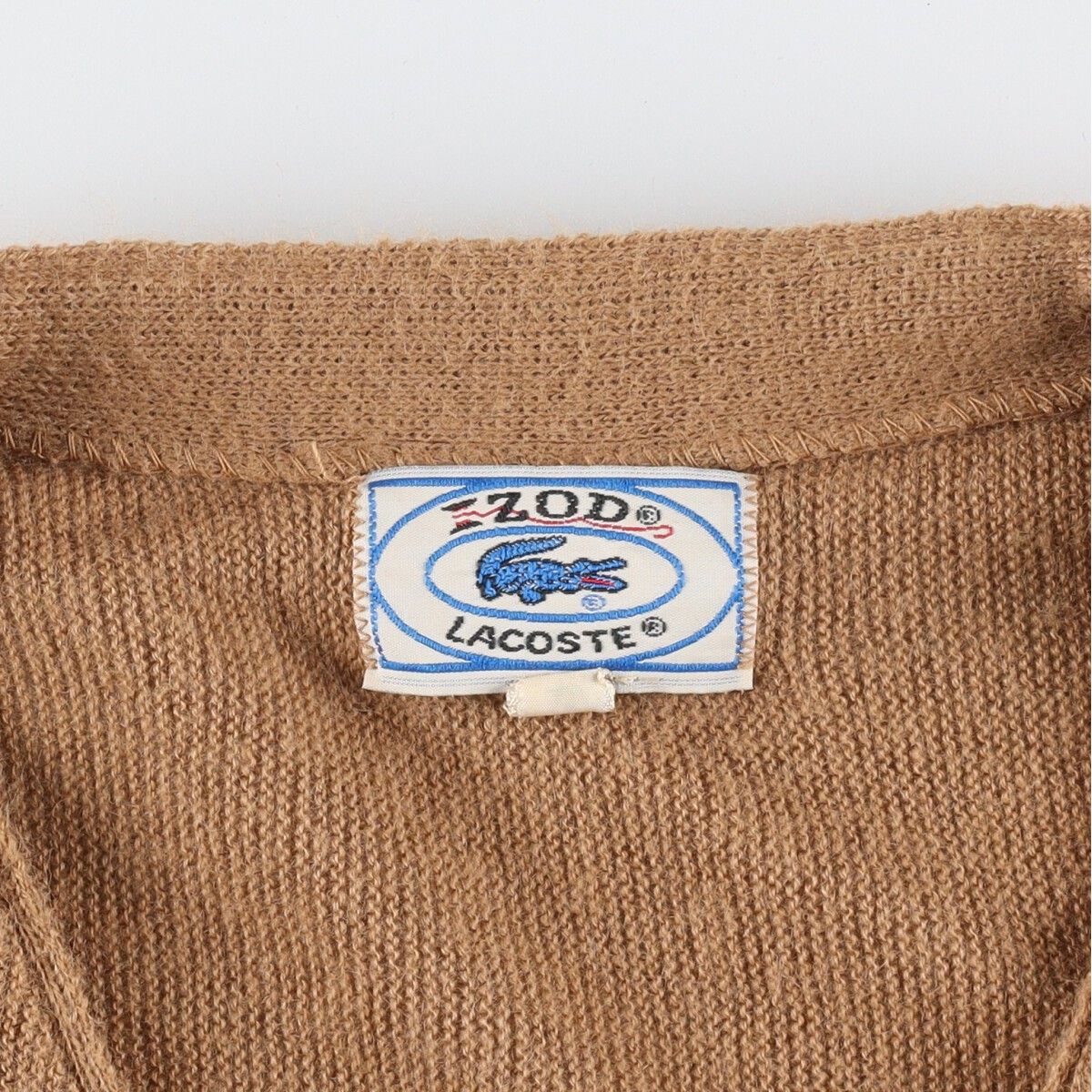 古着 70~80年代 ラコステ LACOSTE IZOD アクリルニットカーディガン