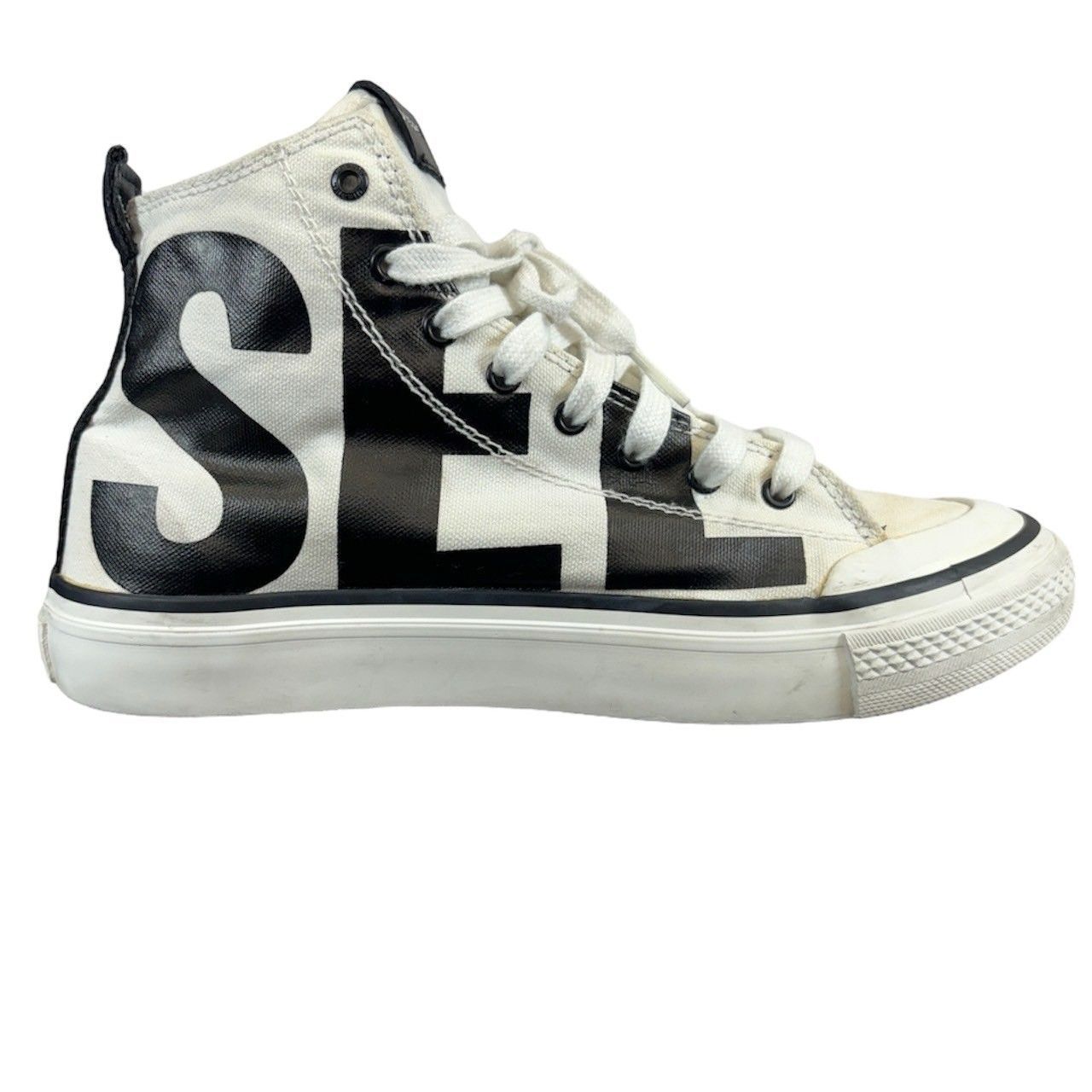 DIESEL ハイカットシューズ 26.5cm 白/黒 ディーゼル ホワイト