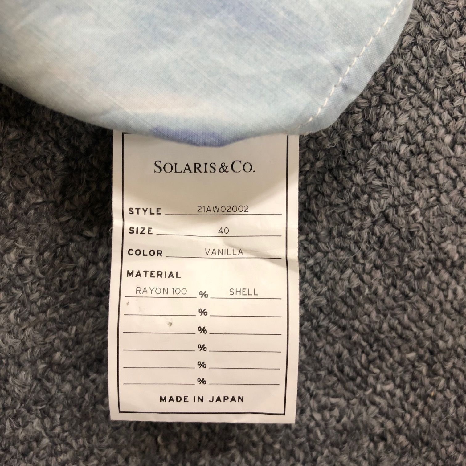 定価33000円 SOLARIS&CO 21AW Pattern OP L/S Shirt パターンオープン 