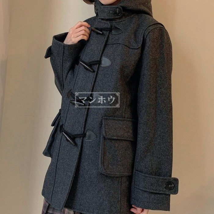 ダッフルコート レディース スクールコート 女子 学生 冬 制服 ロング コート ウールコート 厚手 高校生 中学生 ロングコート フード付き アウター 暖かい プレゼント 通学 mikixz17 SIROKUMA-CORPORATION_COM