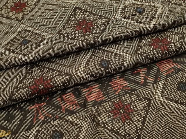 平和屋着物○本場大島紬 龍郷絣 菱花文 正絹 逸品 CAAS0195th - メルカリ 