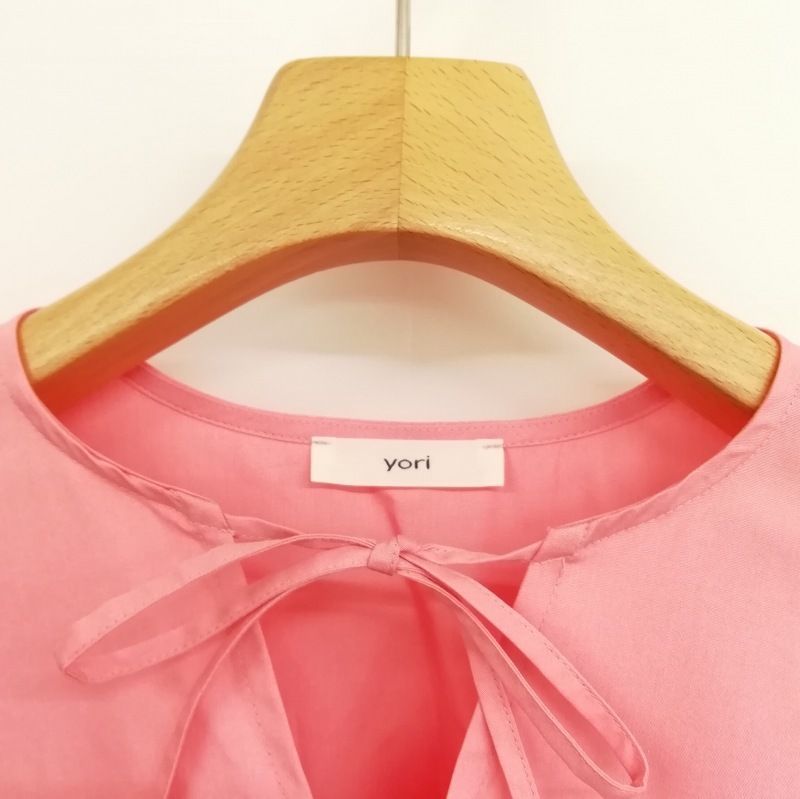 ヨリ yori 21SS YR2121-013SP 美品 リボン ギャザー フリル ヨリ yori 21SS YR2121-013SP 美品 リボン ギャザー フリル