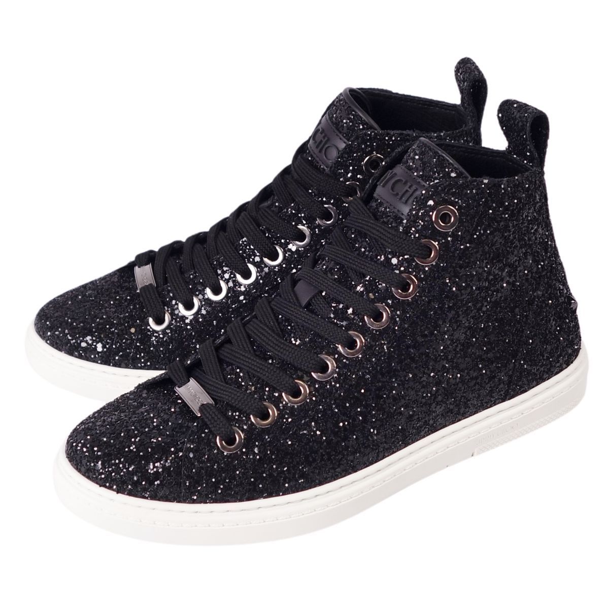 未使用 ジミーチュウ JIMMY CHOO スニーカー ハイカット グリッター