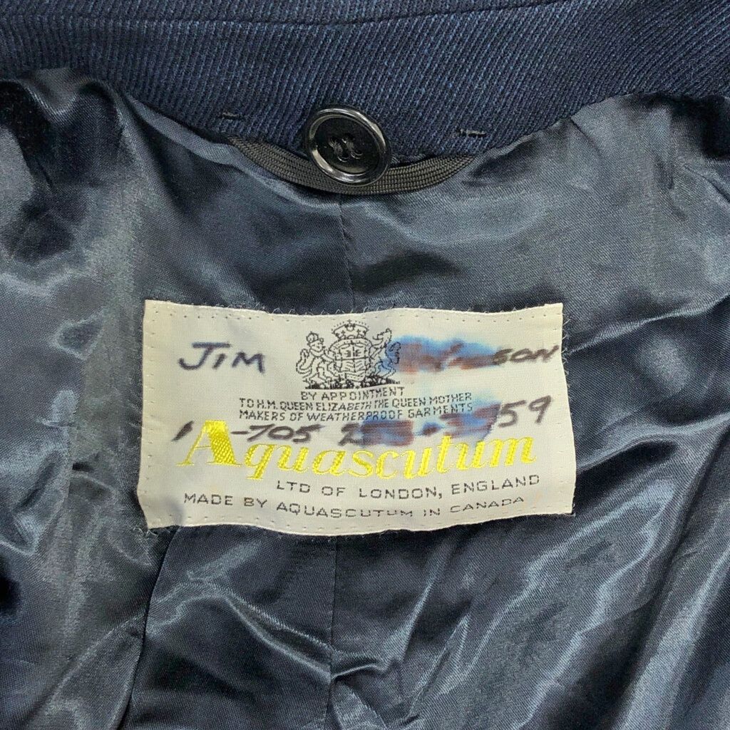 80年代 カナダ製 Aquascutum アクアスキュータム バルマカーンコート