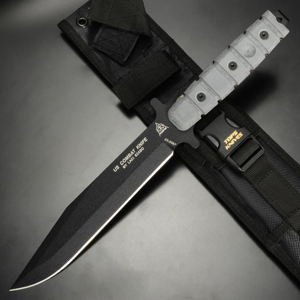 TOPS ユーティリティナイフ Combat Knife 1095炭素鋼 マイカルタハンドル TPUS01 18歳以上