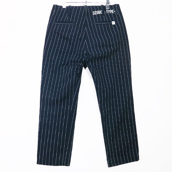 SEQUEL シークエル STRIPE CHINO PANTS TYPE-F ストライプ チノパンツ タイプF ネイビー トラウザー ボトムス サイズS  - メルカリ