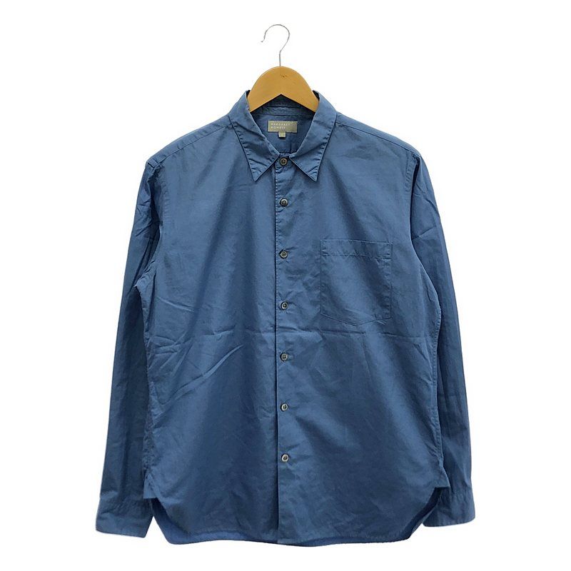【極美品】マーガレットハウエル コットン レギュラーカラー シャツ ネイビー M MARGARET HOWELL / マーガレットハウエル | コットン レギュラー