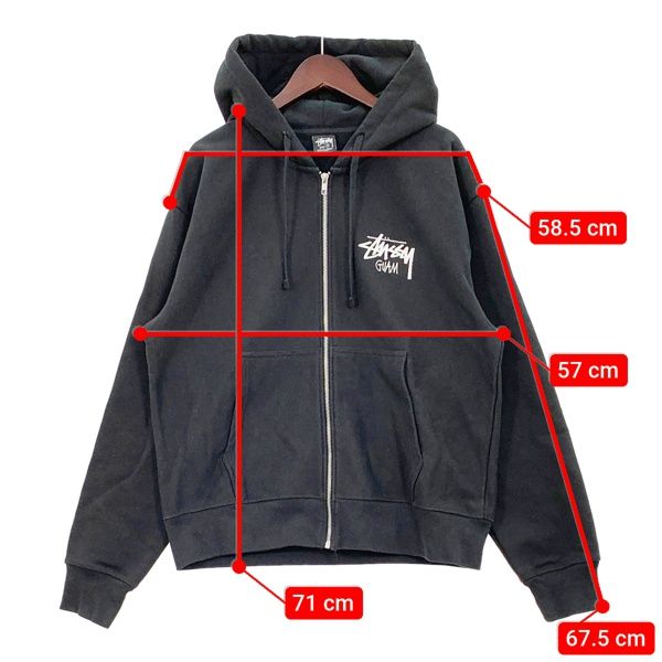 stussy グアム パーカー M グアム限定 トレーナー スウェット STUSSY - レアSTUSSY グアムチャプト 限定プルオーバーパーカー ハラチ