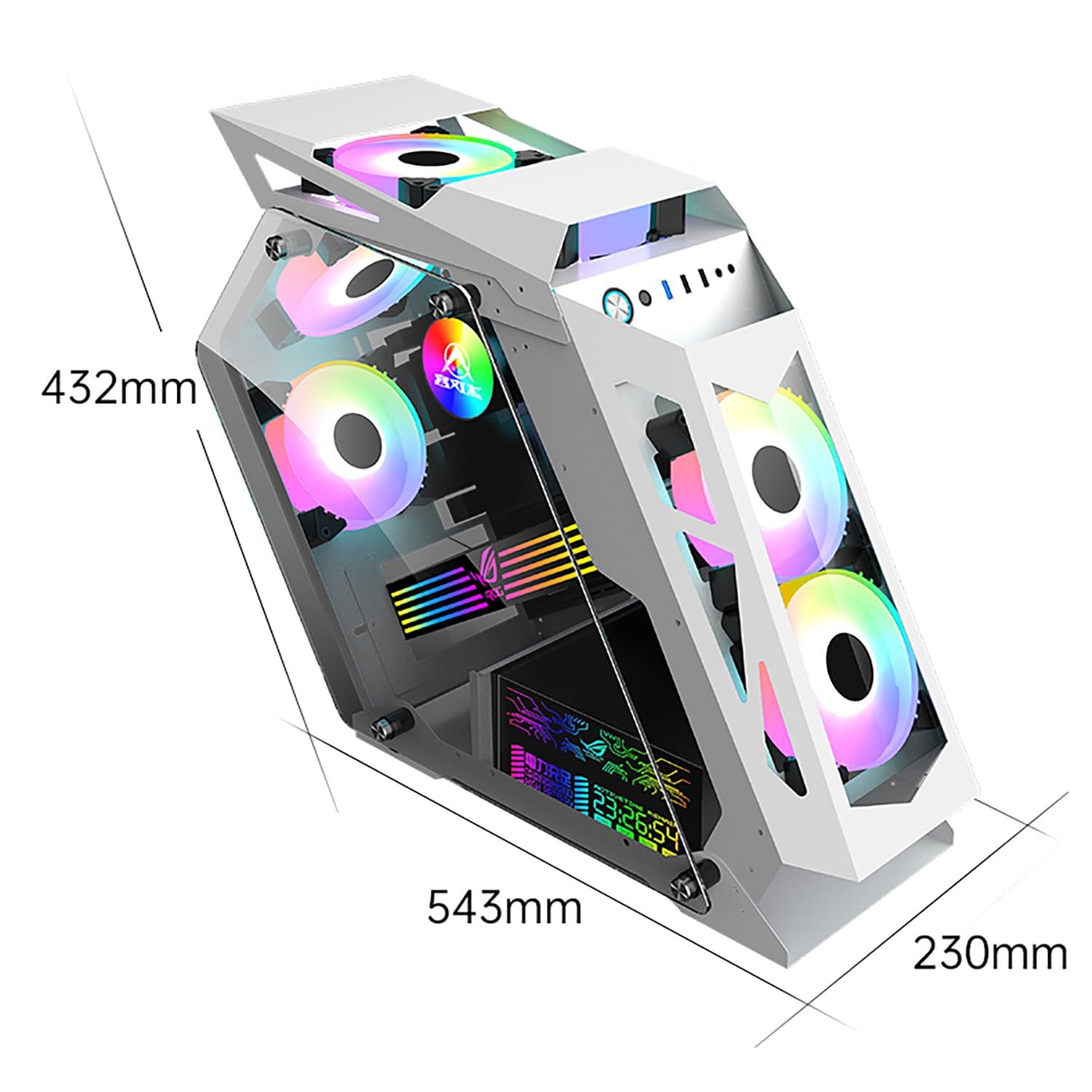 PCケース ATX Micro-ATX Mini-ITX 対応 microatx 強化ガラス ミドルタワー 簡易水冷 ゲーミング ホワイト