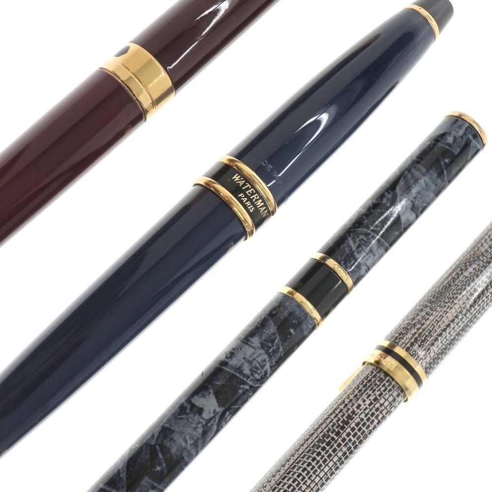 ウォーターマン 購入 WATERMAN 4本セット 万年筆 ワインレッドx