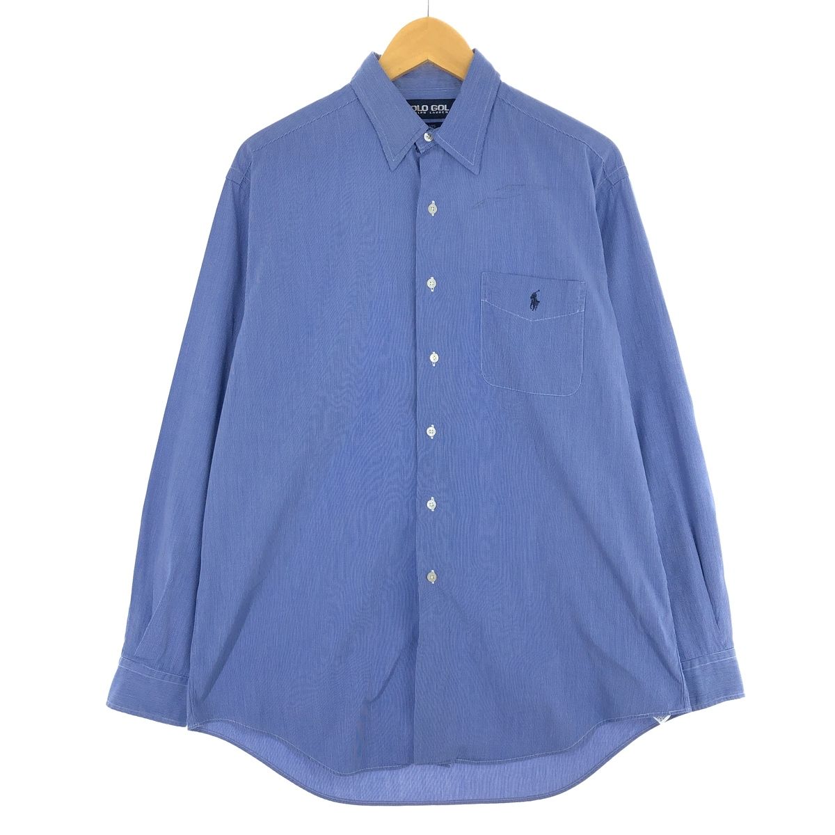 古着 ラルフローレン Ralph Lauren POLO GOLF ポロゴルフ 長袖 コットンシャツ メンズM /eaa446241 【中古】/eaa446241