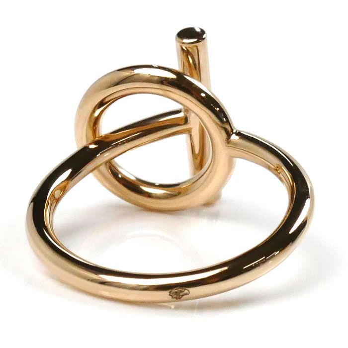 HERMES エルメス K18PG ピンクゴールド エシャペ PM リング・指輪  