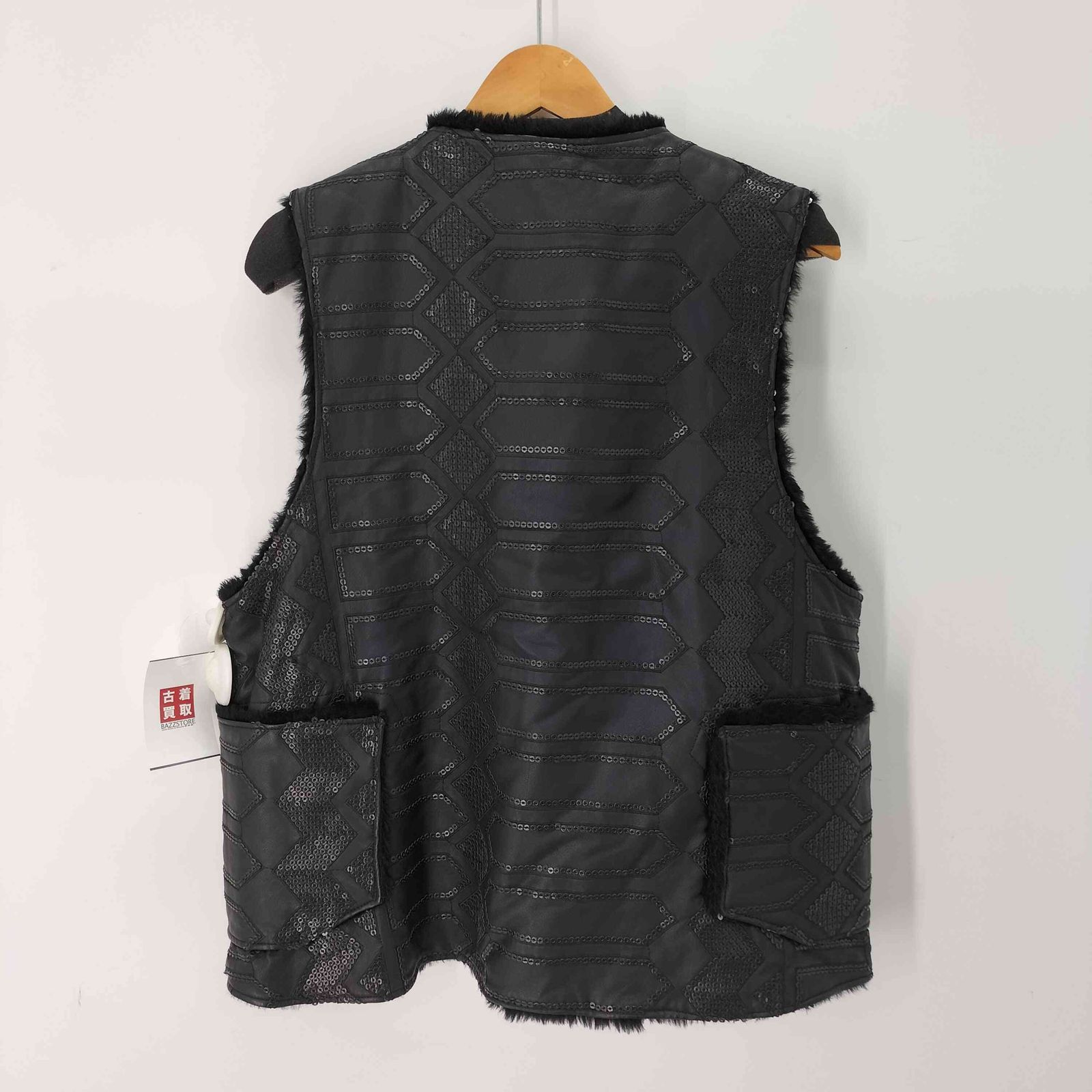 エンジニアードガーメンツ Engineered Garments フェイクレザー×ファー リバーシブルベスト メンズ 表記無