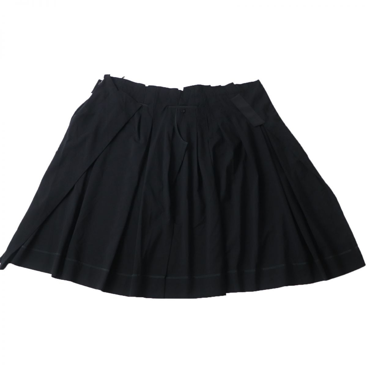 極美品☆正規品 sacai サカイ 21SS 21-05651 サイドZIP Suiting Skirt デザインプリーツスカート/ラップスカート 黒  1 日本製 レディース - メルカリ