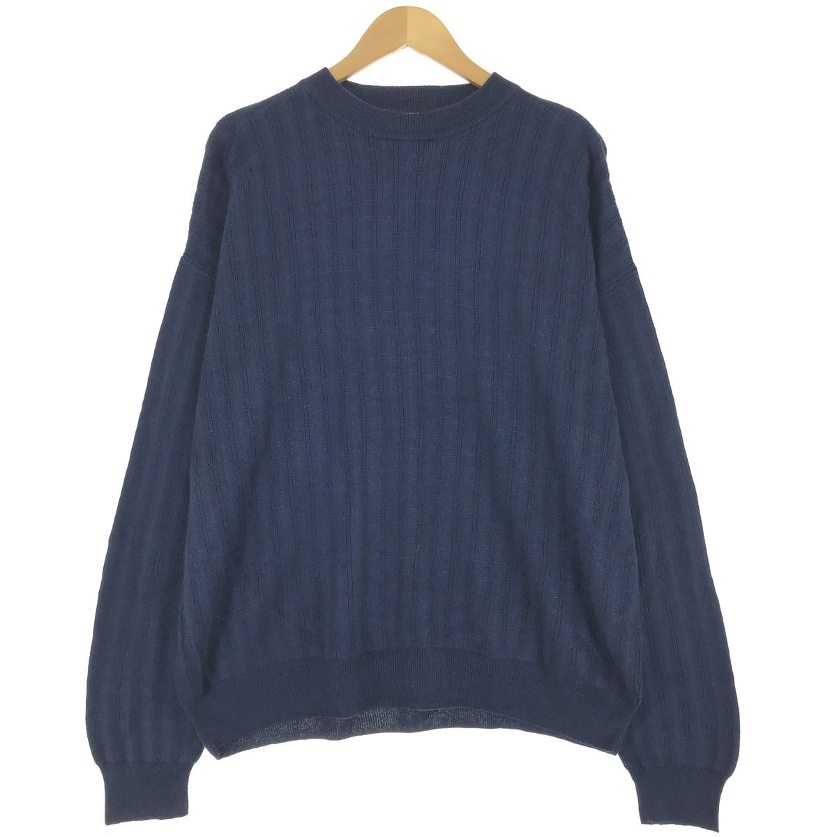 古着 BACHRACH レーヨン×コットンニットセーター メンズXXL相当/eaa479177