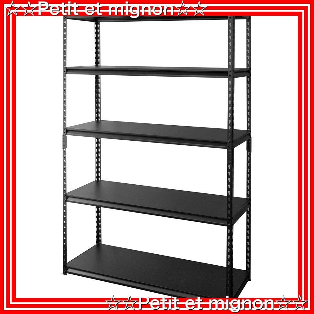 アイリス スチールラック 幅120cm 5段 STR-1200 ブラックアイリス