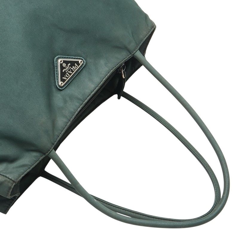 プラダ 三角ロゴプレート グリーン ナイロン レディース PRADA【1  