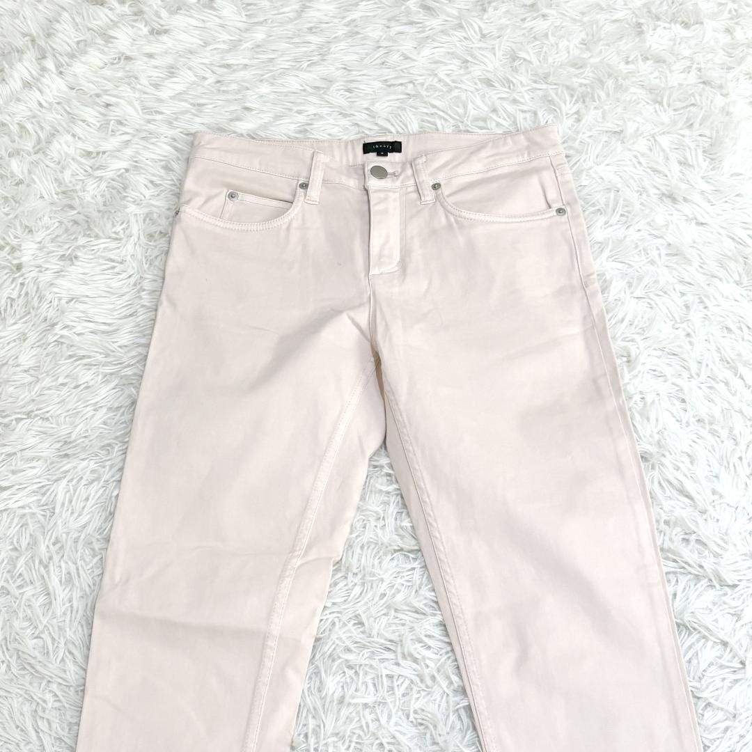 theory レーヨンコットンパンツ サイズ0 W58 パウダーピンク