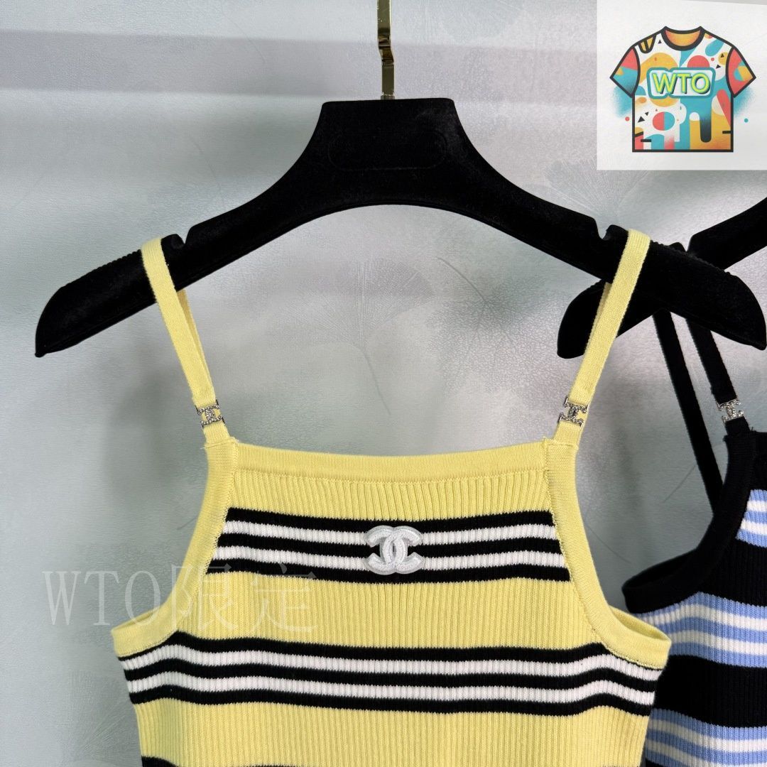 CHANEL ストライプ ノースリーブニット Summerbiz INTO · INTO