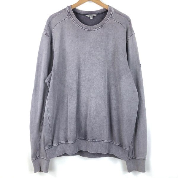 【古着】 Calvin Klein Jeans カルバンクライン スウェット ピグメント加工 パープル系 メンズXL 【中古】 n060504
