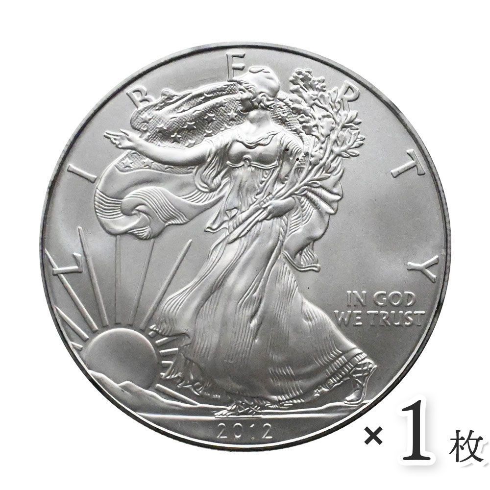 アメリカ 2012 イーグル 1ドル 1オンス 銀貨 1枚 コインケース付き m4394