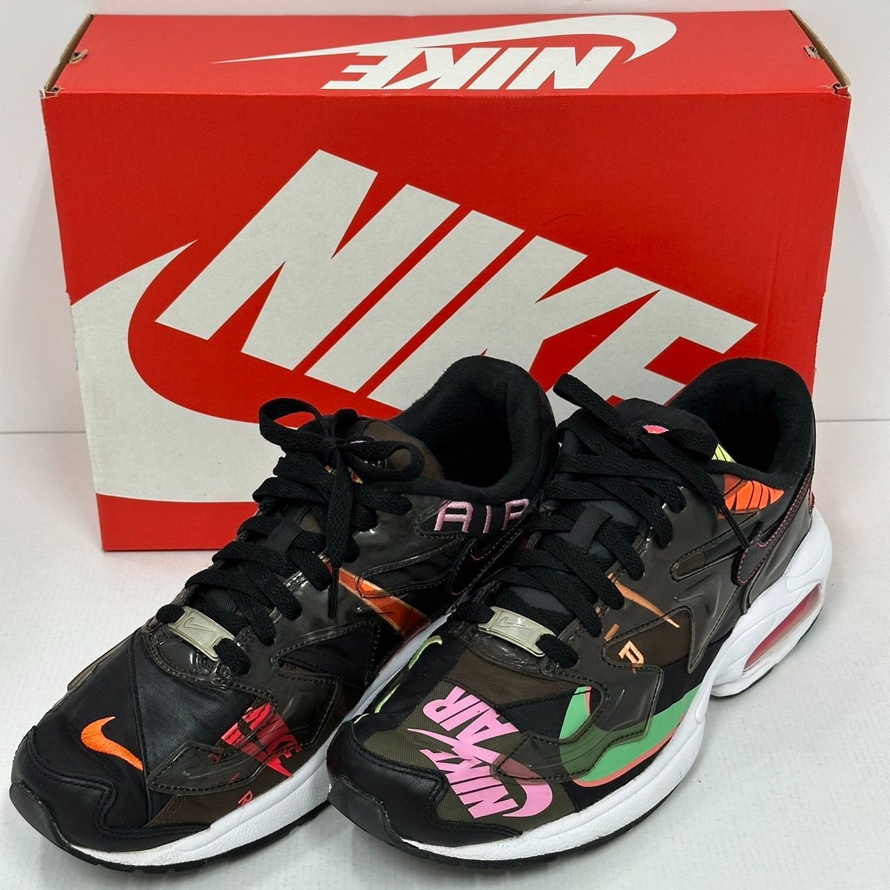 ATMOS × NIKE AIR MAX 2 LIGHT BLACK CI5590-001 27.5cm BLACK スニーカー【中古】【77-20240609-B-068】【併売商品】