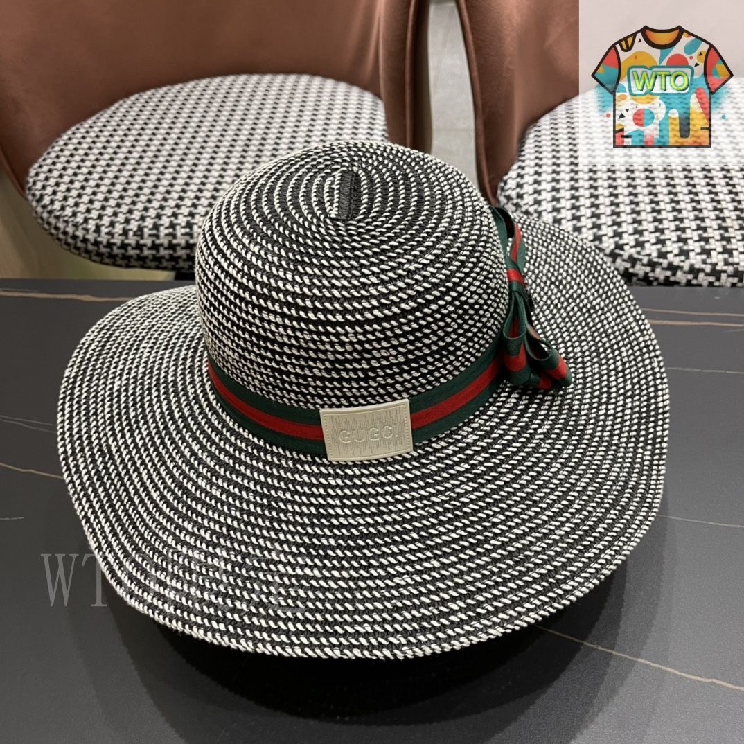今日WTO】Gucci 2024 新 麦わら帽 リボン飾り-HX77 - メルカリ