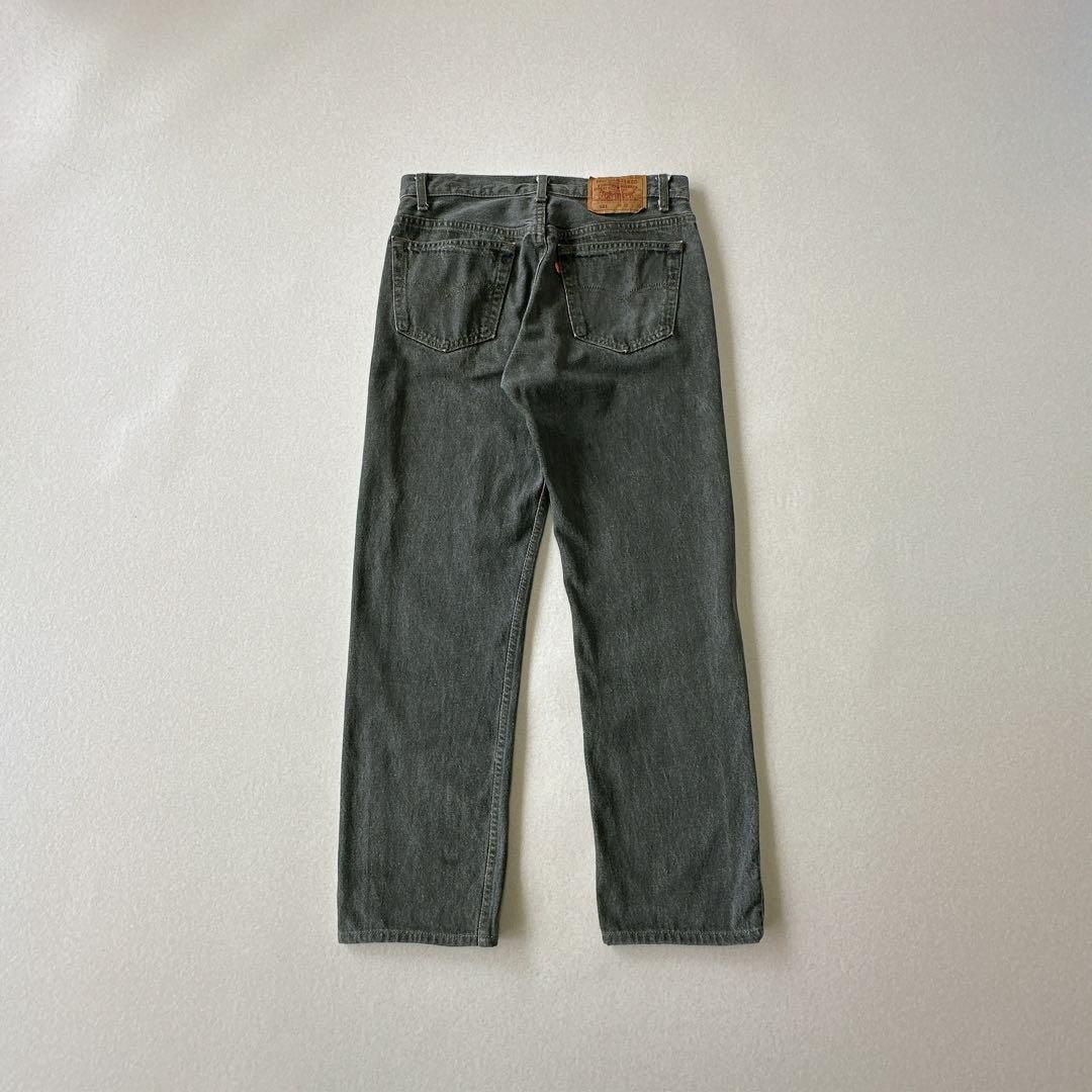 90s USA製 リーバイス501 先染め ブラック デニムパンツ 赤文字 Levi 