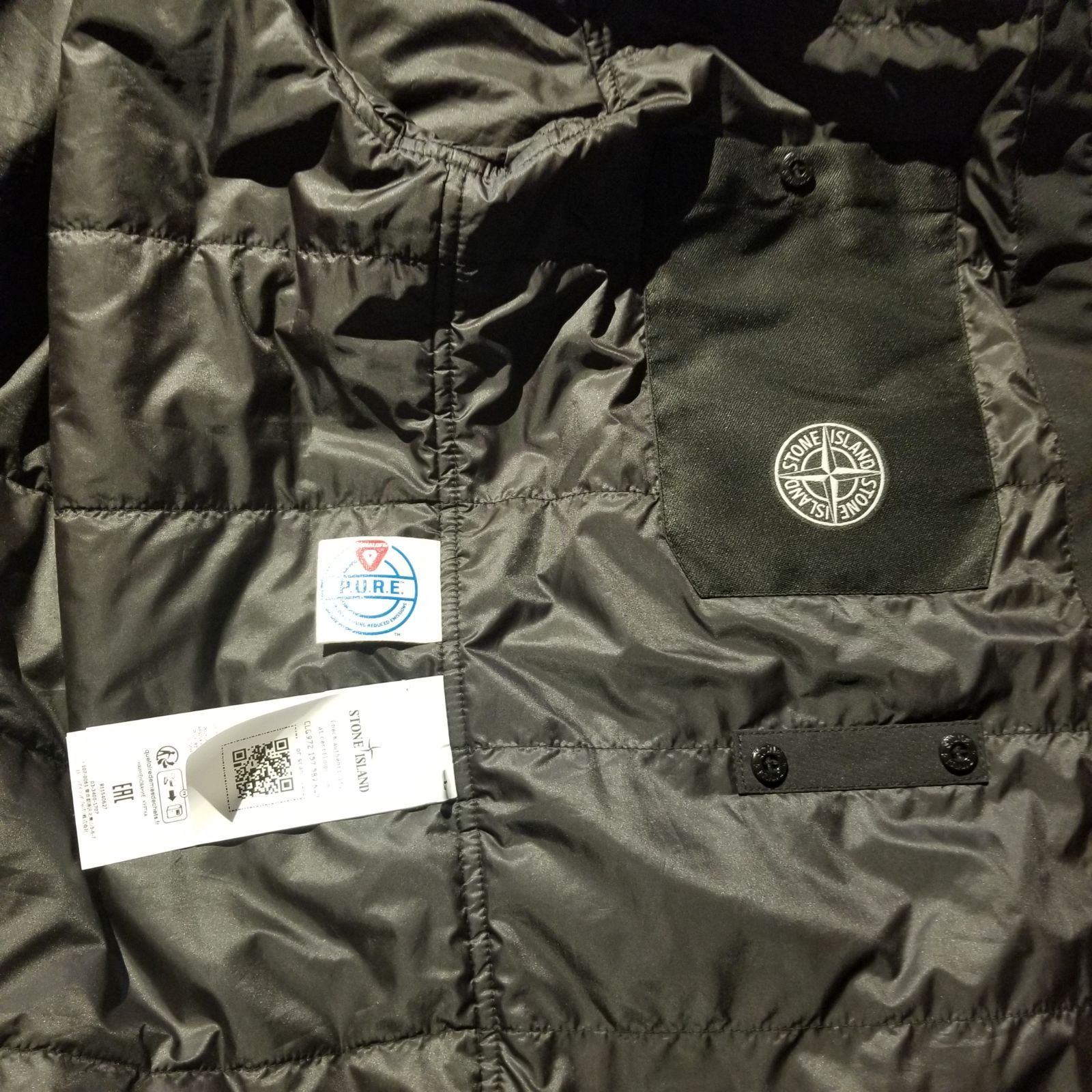 STONE ISLAND 中綿 ジャケット グレー L ジップアップ ブルゾン