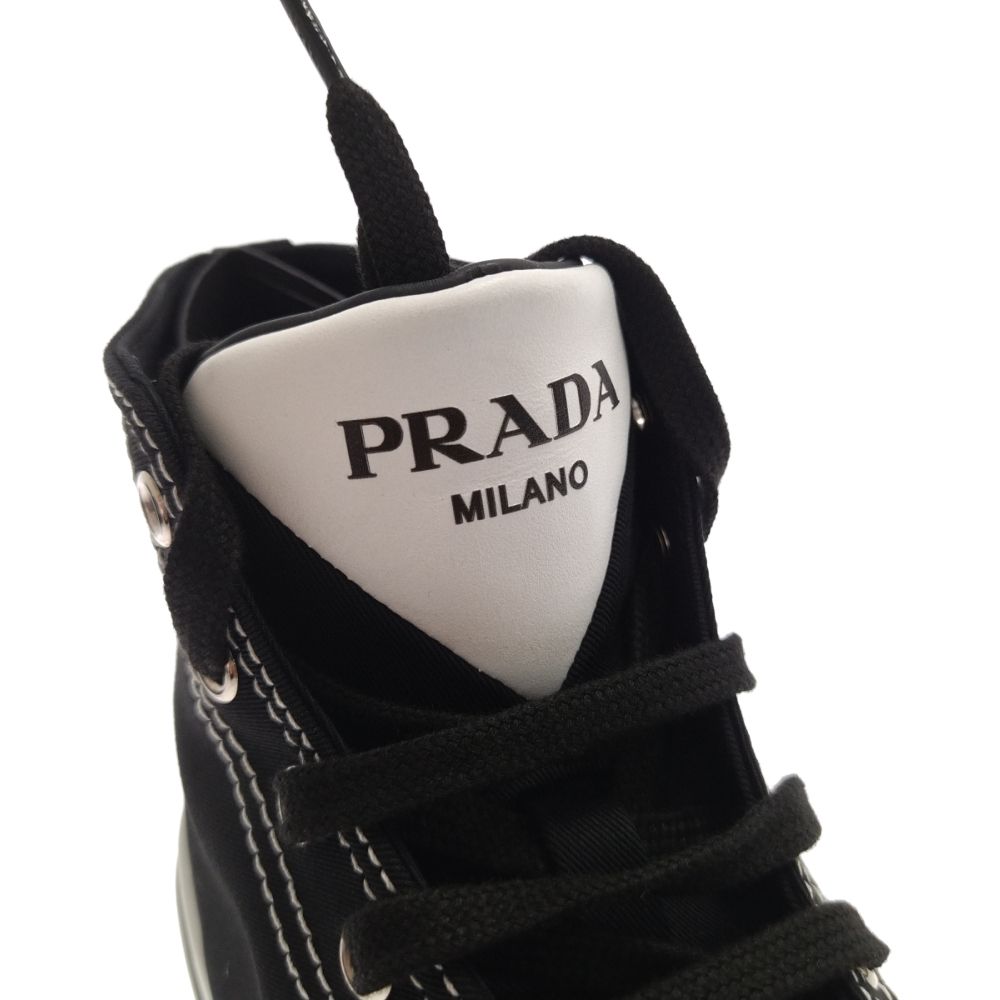 PRADA (プラダ) 21SS コットンギャバジン ポインテッドトゥ ハイカット 