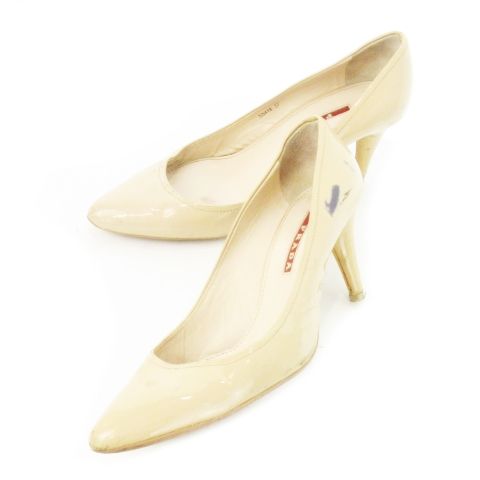 プラダ PRADA パンプス ハイヒール エナメル レザー 本革 37
