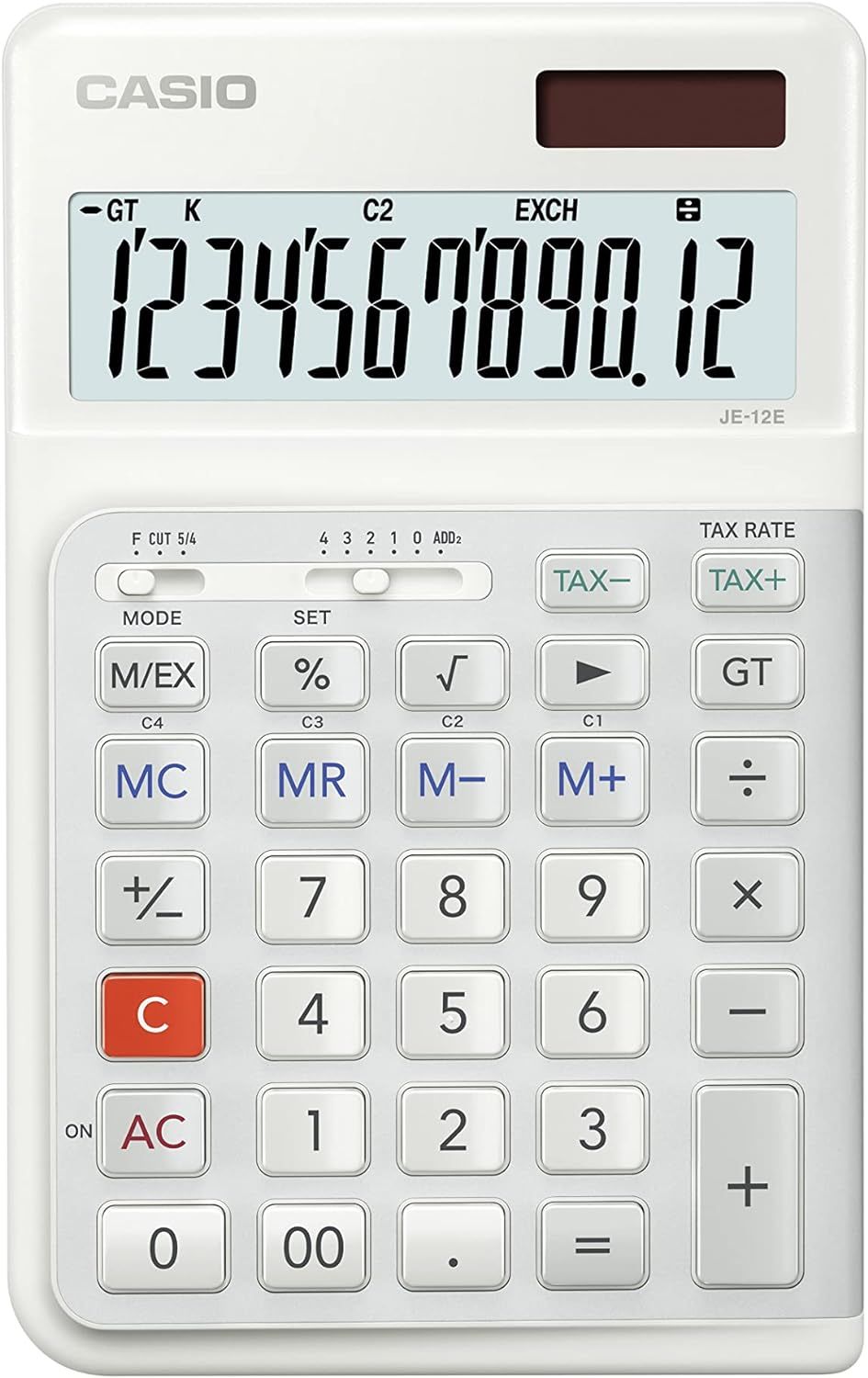 Casio JE-12E 12桁人間工学ビジネス電卓
