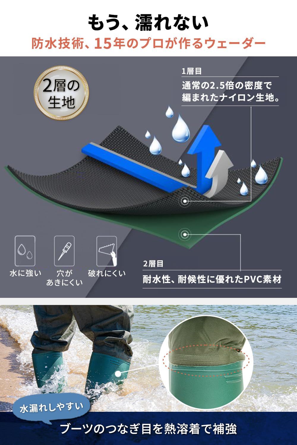 防水ズボン サーフ