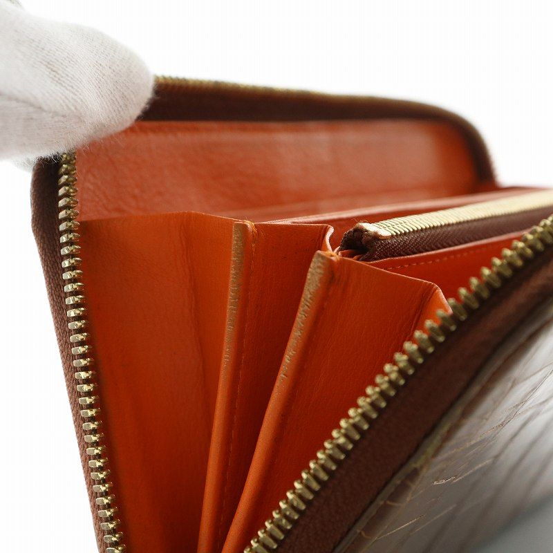 【美品】IKEDA Kohgei クロコダイル 本革 高級 ラウンドファスナー 池田工芸 IKEDA Kohgei 長財布 クロコダイル レザー ラウンド