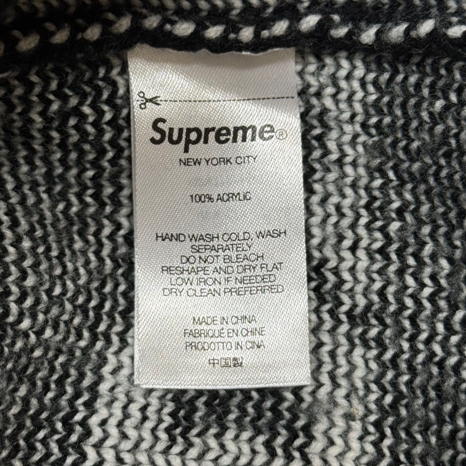 SUPREME シュプリーム 22SS Fuck Sweater ファック 総柄 アクリル