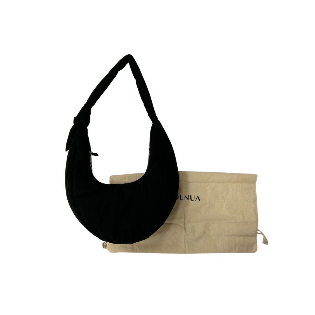 folnua PADDED OVAL BAG G BLACK - COTTON-