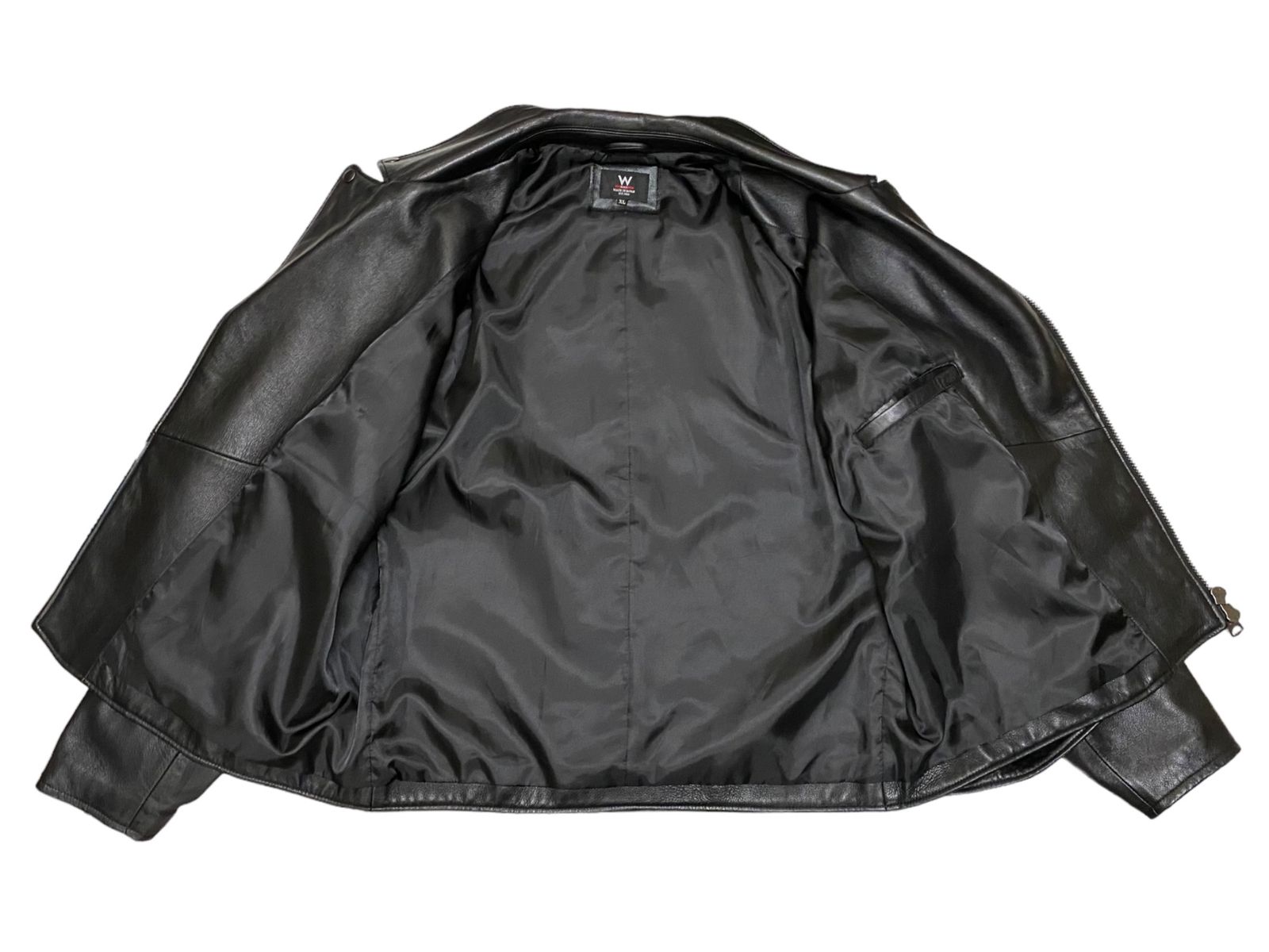 WNYC HATE AND REVENGE ダブルライダースジャケット ラムレザー