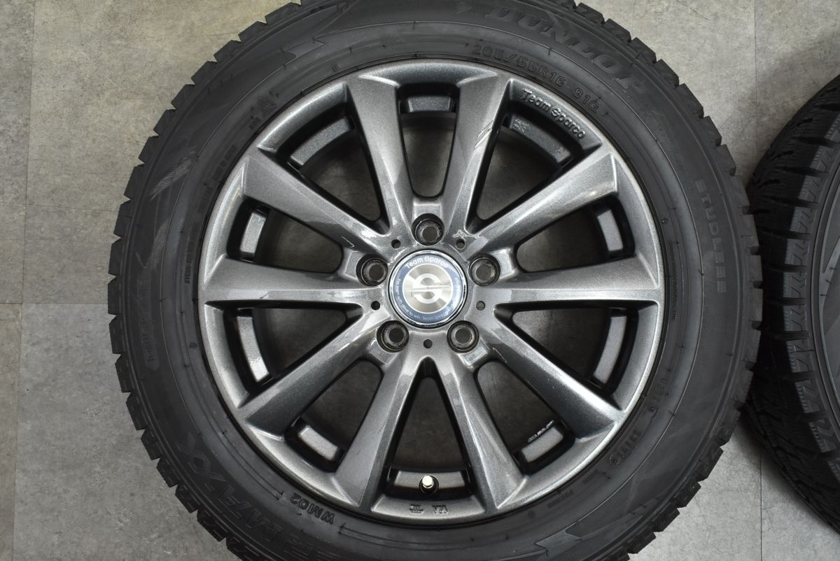 4本 バリ溝 EUROTECH 16インチ 6.5J +38 5H 112 スタッドレス ☆バリ