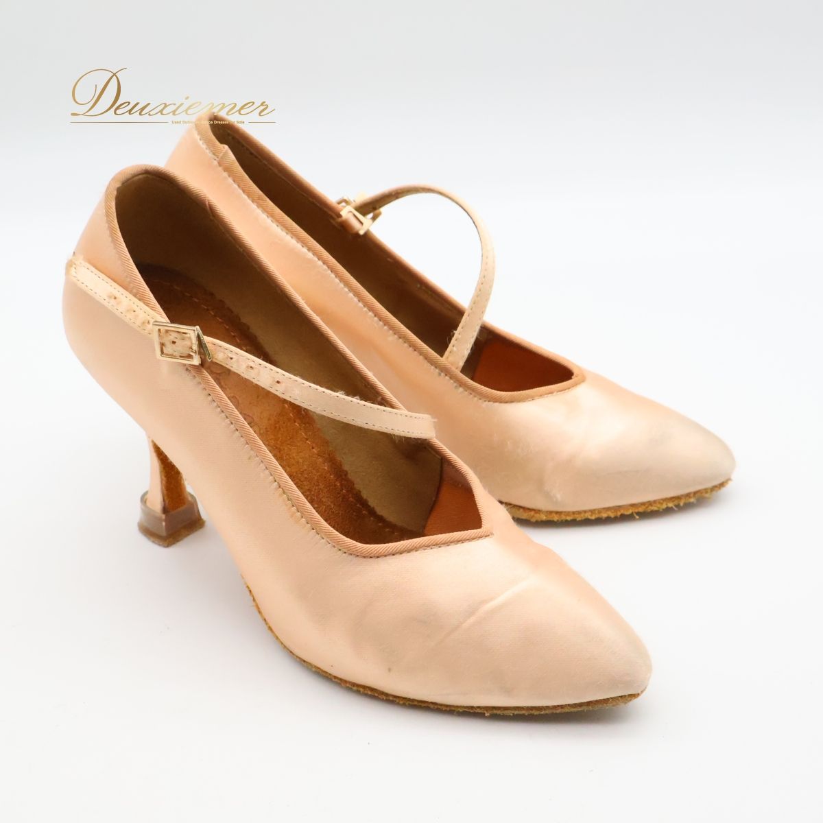 社交ダンス用衣装】3 1/2CM BD DANCE ピンク系 サテン 薄ピンク 光沢