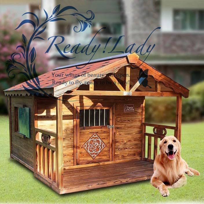 犬小屋 屋外用 大型犬 暖かい 犬小屋 屋外 犬 ハウス 通気孔付きの断熱防水犬小屋 掃除と組み立てが簡単130*160*118cm