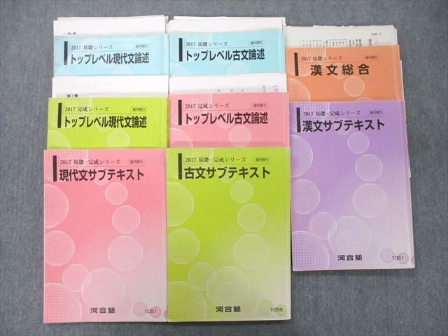 TZ25-026 河合塾 トップレベル現代文/古文論述/漢文総合/サブテキスト