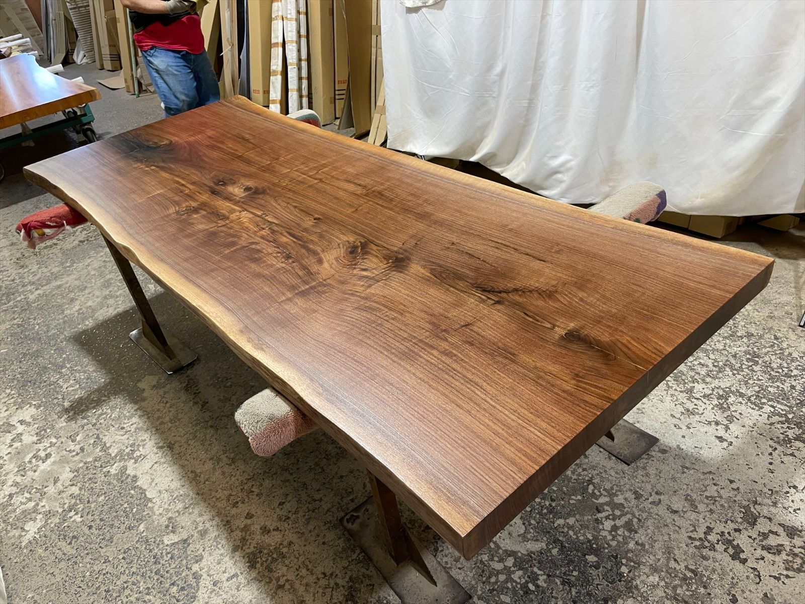 ブラックウォールナット9123 一枚板無垢 乾燥材 2310x800-820