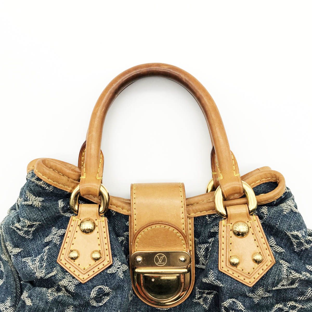 中美品 LOUIS VUITTON ルイ・ヴィトン プリーティ モノグラムデニム