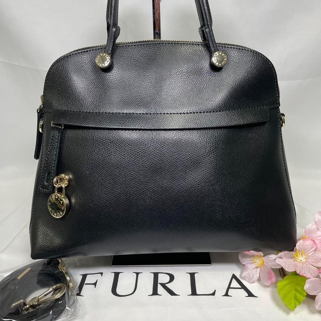 極美品】FURLA フルラ パイパー 2way ショルダーバッグ ハンドバッグ