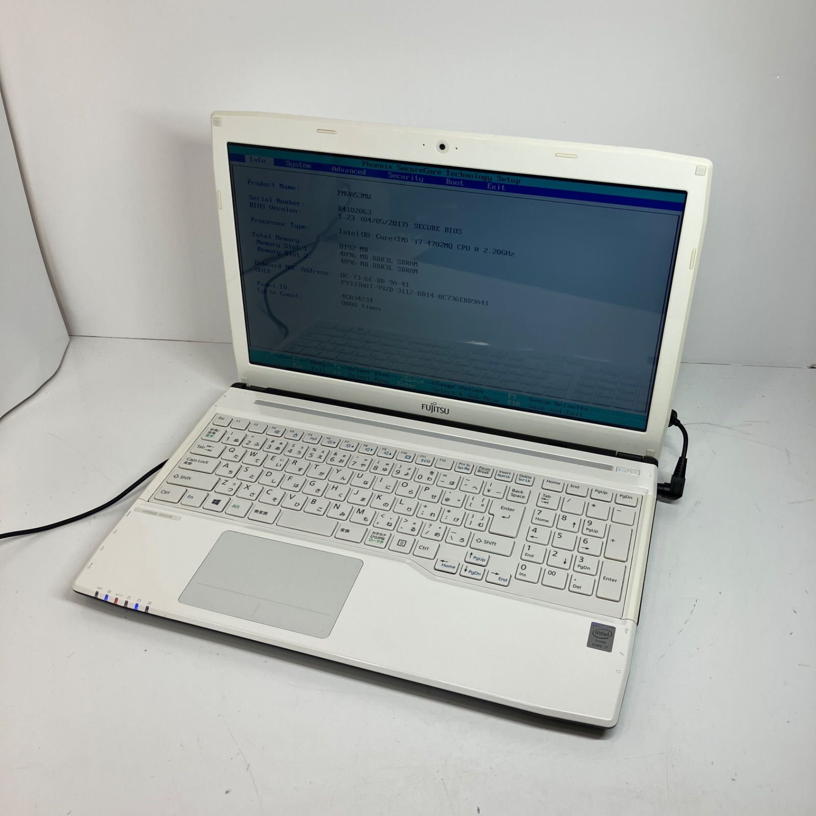 BIOS確認可・ジャンク】FUJITSU LIFEBOOK AH53/M Ci7-4702MQ,MEM8GB,AC付き！ - メルカリ