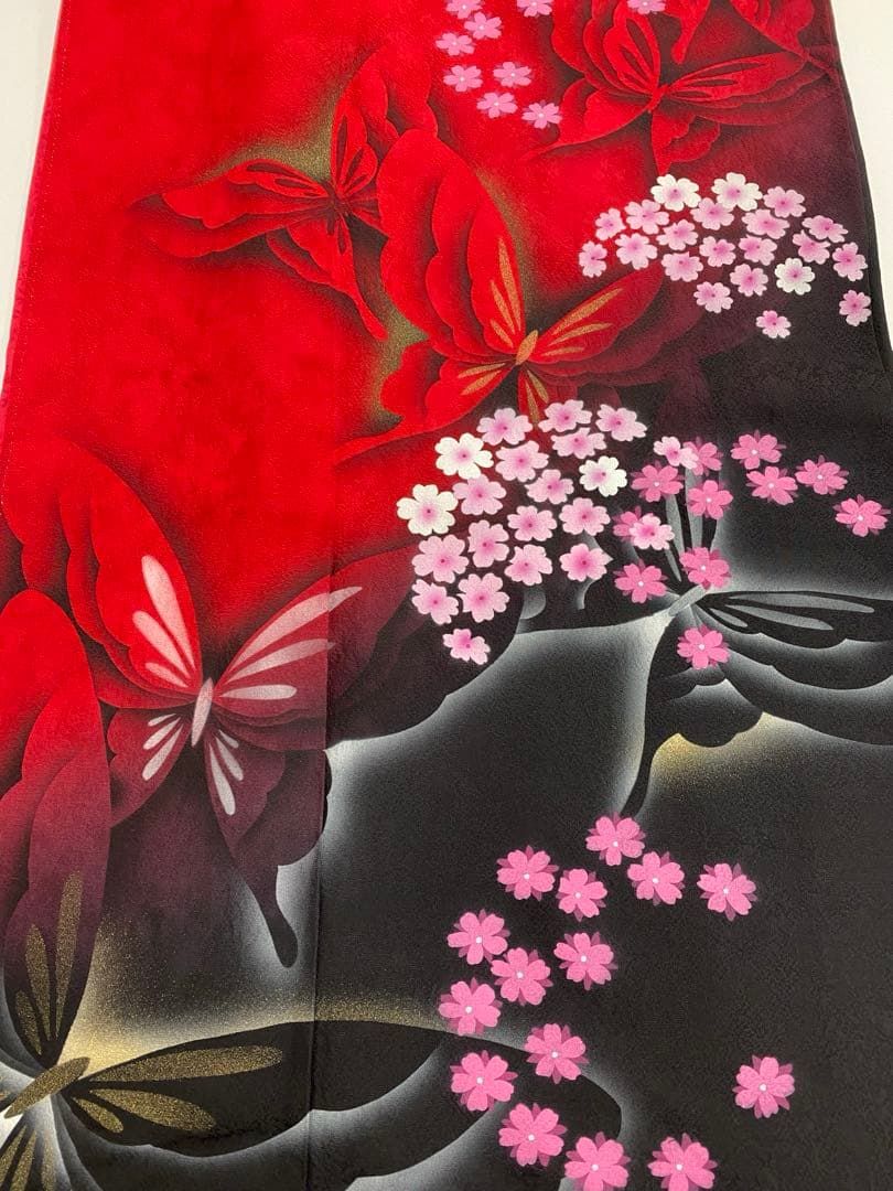 振袖 豪華 金彩 紋意匠 桜 蝶 身丈160cm 撥水加工済 - メルカリ