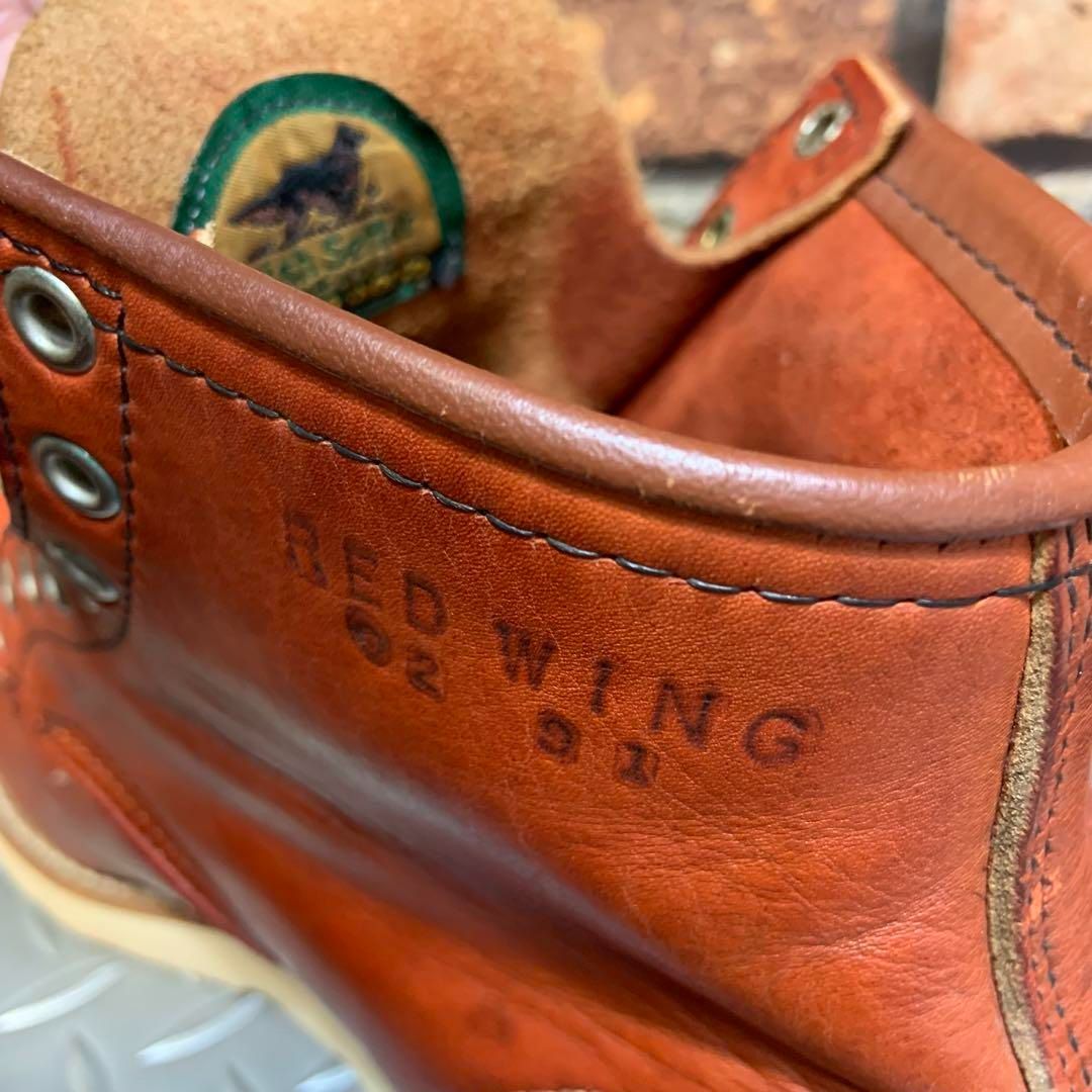 ☆REDWING 875 裏半円犬タグ 1991年製 US6.5E (23A6) VINTAGE レッド 