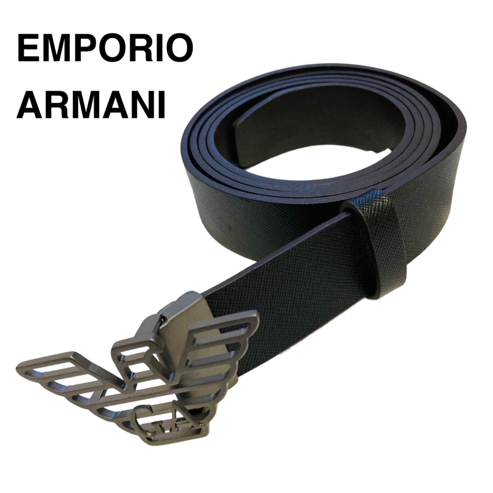 美品☆EMPORIO ARMANI☆エンポリオアルマーニ☆ベルト☆ロゴバックル