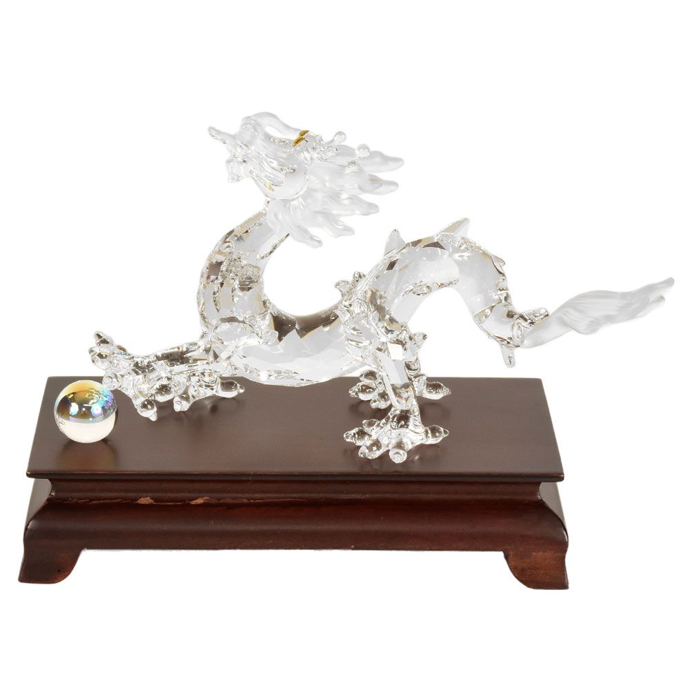 SWAROVSKI - スワロフスキー SWAROVSKI ドラゴン 干支 十二支 オブジェ 置物 238202 クリア【中古】 スワロフスキー SWAROVSKI ドラゴン 干支 十二支 オブジェ 置物